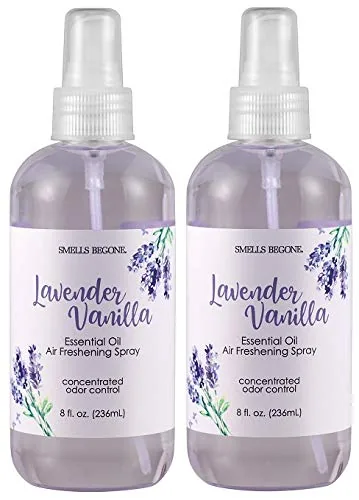 SMELLS BEGONE Essential Oil Room Spray — Lavender Vanilla, 8 oz 2-Pack