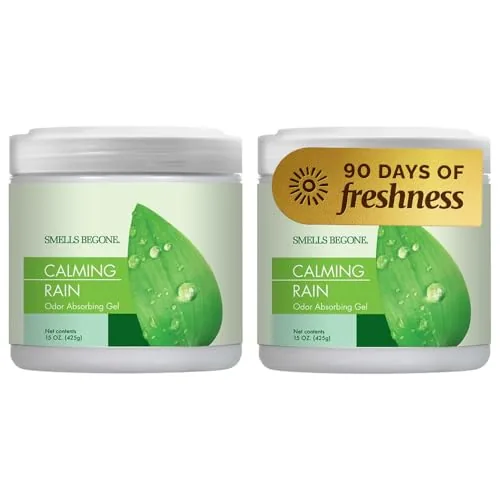 SMELLS BEGONE Odor Absorbing Gel — Calming Rain, 2-Pack