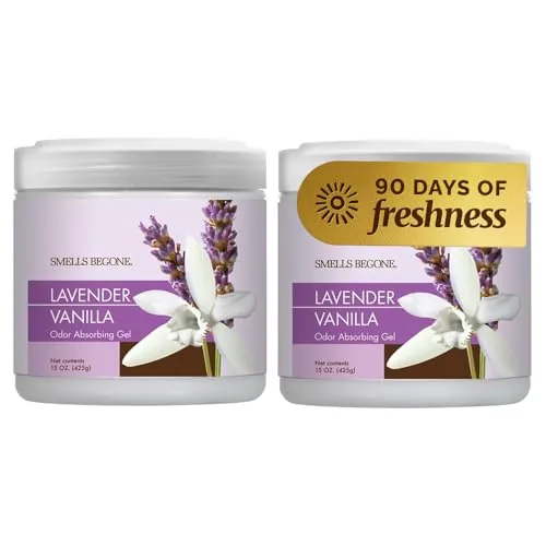 SMELLS BEGONE Odor Absorbing Gel — Lavender Vanilla, 2-Pack