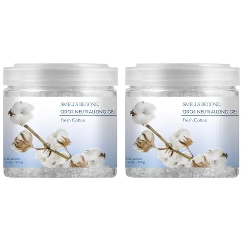 SMELLS BEGONE Odor Gel Crystals — Fresh Cotton, 2-Pack